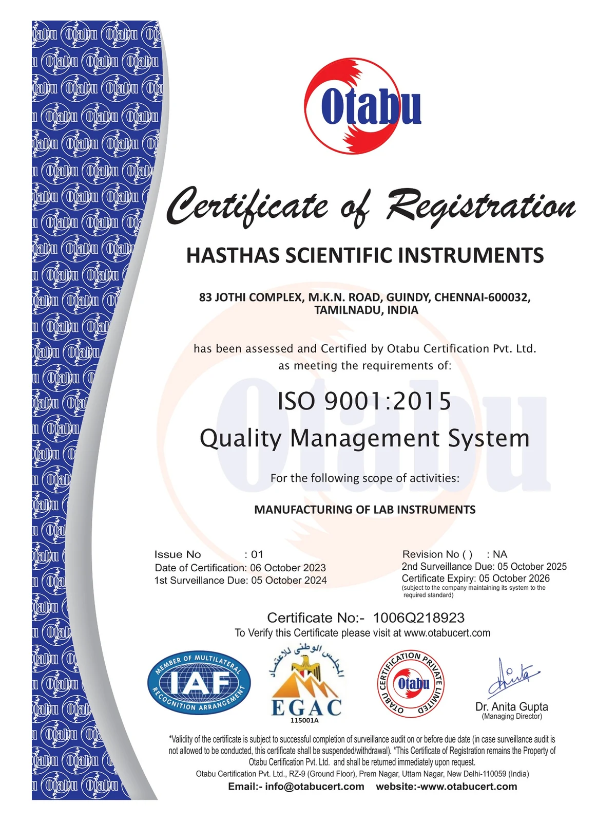 ISO 9001 certificate thumbnail
