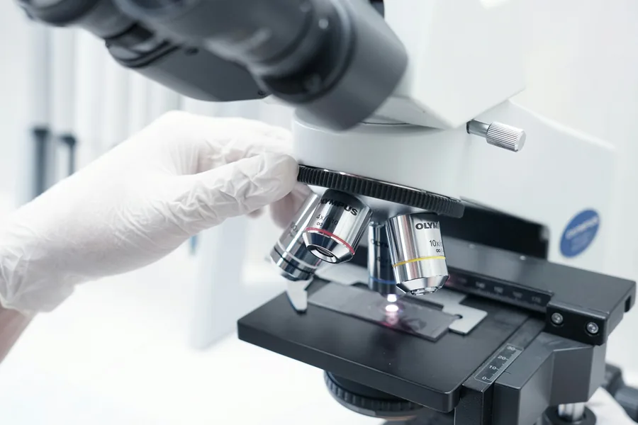 Laboratory microscope used for careful quality inspection